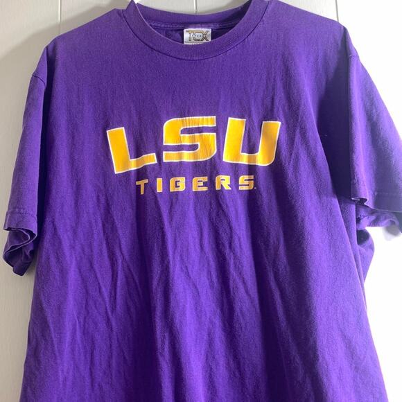 vintage Y2K 2000s NCAA LOUISIANA STATE UNIVERSITY TIGERS COLLEGE LSU tee shirt L - Picture 3 of 6